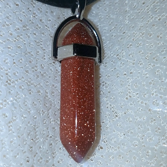 Boutique Gold Stone Chakra Pendant Necklace - Picture 3 of 3